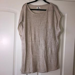 Cream short sleeve sweater